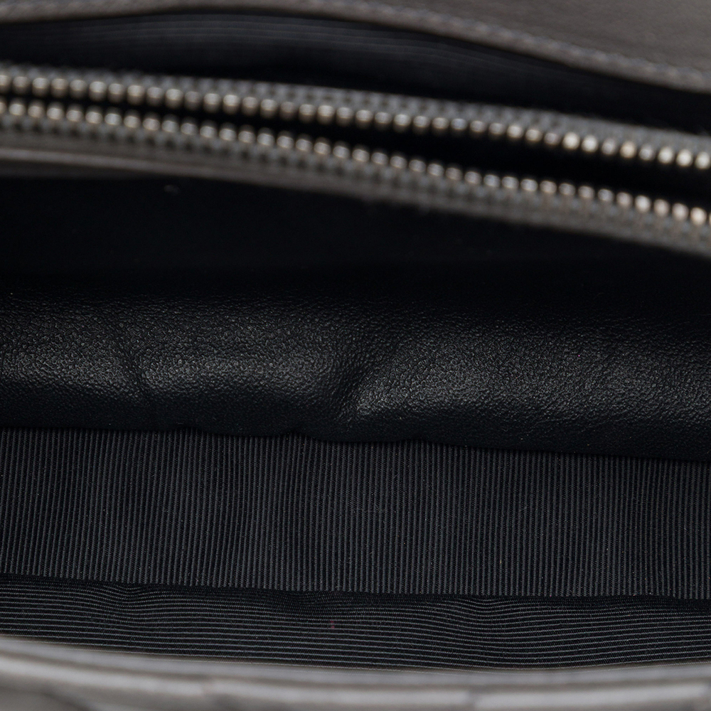 Pre-Loved Saint Laurent Medium Chevron Sheepskin Monogram College Satchel - Picture 4 of 6